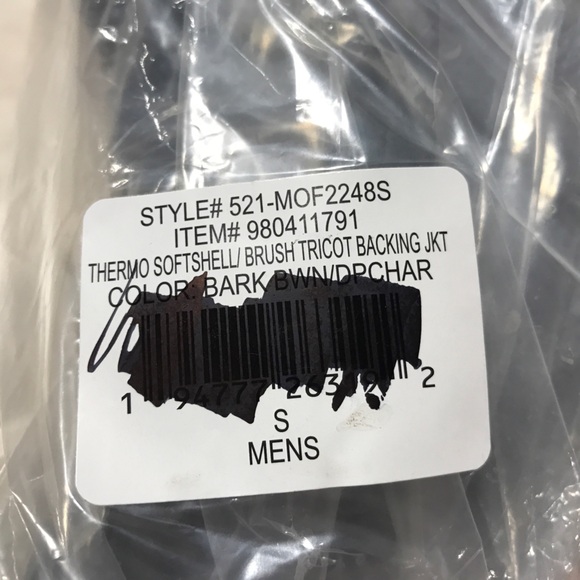 Free Country Thermo Softshell Jacket, Men's Size S - Bark Brown/Deep Charcoal - Picture 10 of 10